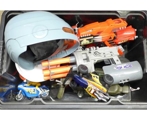 An Action Man motorbike and side car, other toys, etc.&nbsp;**PLEASE NOTE THIS LOT IS NOT ELIGIBLE FOR POSTING AND PACKING**