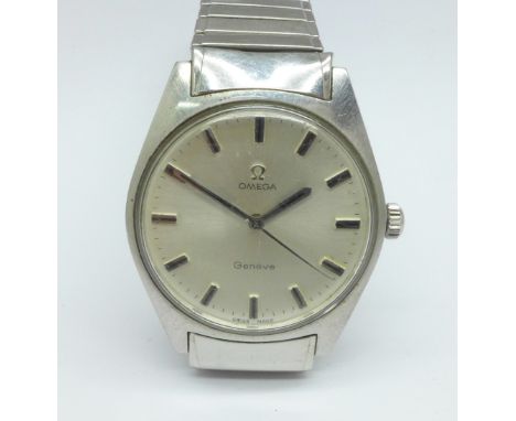 An Omega manual wind wristwatch with Omega strap, strap a/f 