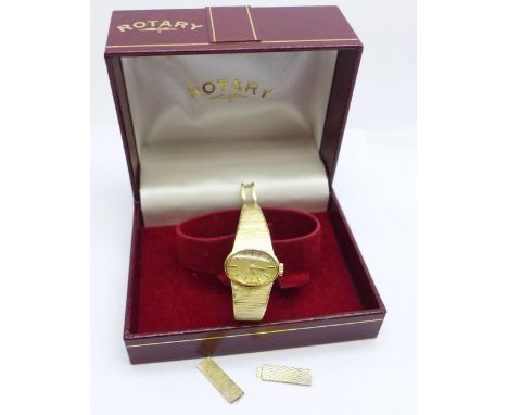 A 9ct gold Rotary wristwatch with spare links 