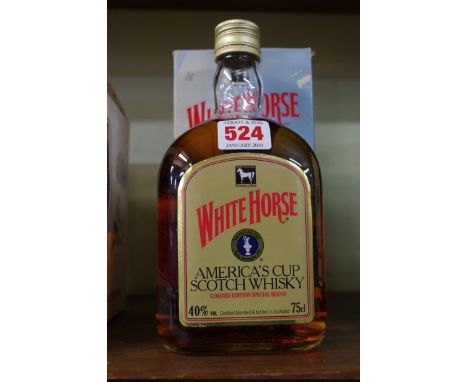 A 75cl bottle of White Horse Limited Edition Special Blend America's Cup Scotch Whisky,&nbsp;in card box.&nbsp; 