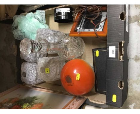 Art Deco lamp shades, Art Deco plated items and sundries
