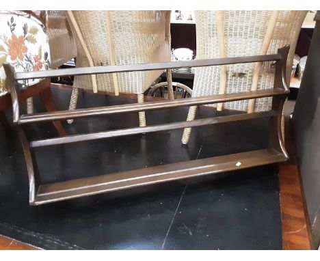 Ercol hanging plate rack, 96cm wide, 50cm high