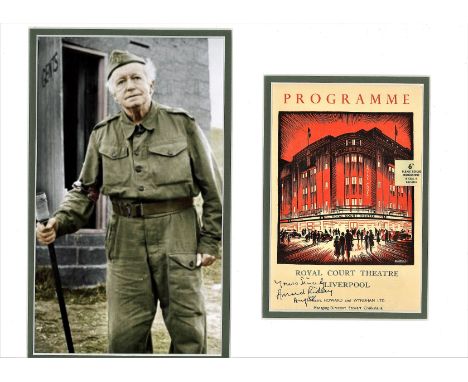 Arnold Ridley (1896-1984) Actor Signed Vintage Theatre Programme 12x25 Double Mounted Dad's Army Photo. Good Condition Est. 