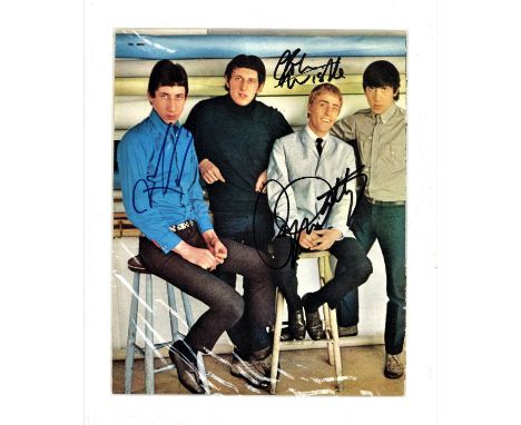 The Who Vintage 10x12 Mounted Picture Signed By Pete Townsend, John Entwistle (1944-2002) &amp; Roger Daltrey. Good Condition
