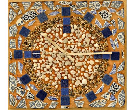 Artist: Madhu GreetTitle: Peace by PieceSize: 18 x 13 x 2cmMedium: Mosaic\ Porthleven pebbles & ceramicsMadhu GreetMadhu is a