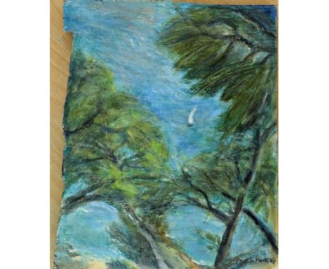 Artist: Angela KovacsTitle: The BaySize: 29 x 23 x 2.5Medium: AcrylicAngela was born in Trinidad, West Indies, in 1942. She s