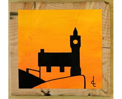 Artist: Dee CookeTitle: Hot Summer, PorthlevenSize: 28.5 x 30 x 2cmMedium: AcrylicDee CookeIsle of Wight artist Dee Cooke pai