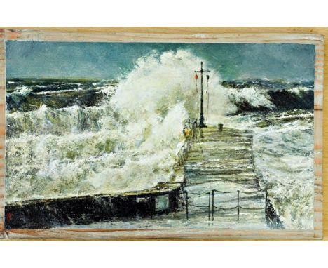 Artist: Nigel Chamberlain                                            Title: Storm Force 11Size: 28.5 x 45.5 x 2cmMedium: Oil 
