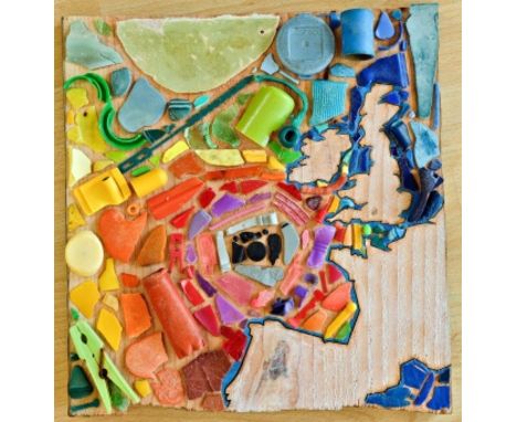 Artist: Dai LawtonTitle: Sea of DebrisSize; 30.5 x 29 x 2cmMedium: Baulk & Marine plastic litterDai LawtonDai was born and ra