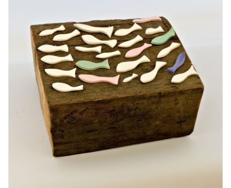 Artist: Morwenna EllisTitle: Tight lines fish wellSize: 26 x 29 x 16(h) cmMedium: Baulk & PorcelainWenna has been making beau