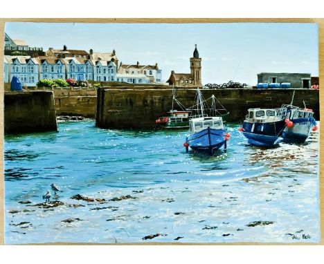 Artist: Alice HoleTitle: Sea sparkling light at Porthleven Size: 29.5 x 42 x 2.5cmMedium: OilAlice HoleAs an artist, I can't 