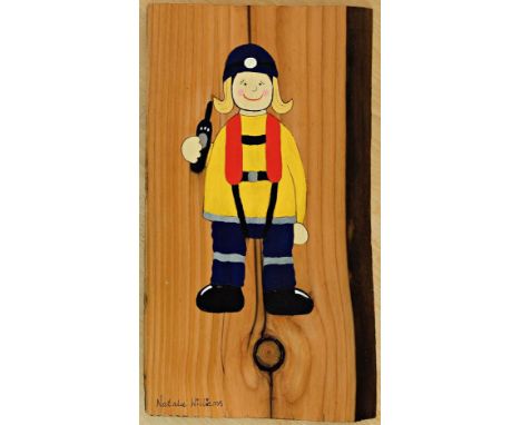 Artist: Natalie (Cass) WilliamsTitle: Porthleven CoastguardSize: 45 x 26 x 2cmMedium: Acrylic & Danish OilNatalie (Cass) Will