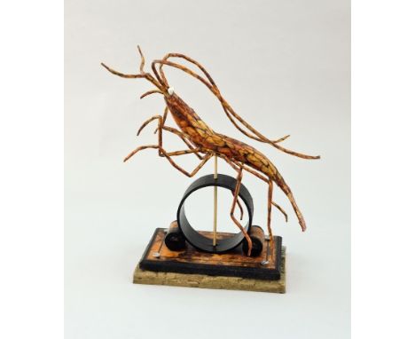Artist: Anon (The Kuriologist)Title: PrawnSize: 16 x 20 x 24(h) cmMedium: Upcycled materialsThe KuriologistA sculpture artist