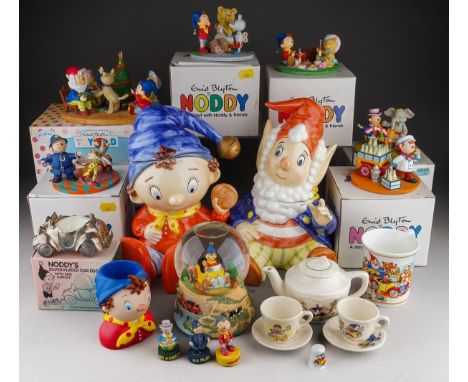 A collection of Noddy collectables, including a quantity of Elgate boxed resin "A Day Out with Noddy &amp; friends" figure gr
