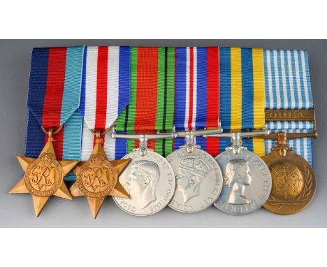 WW2 British &amp; Korean War Medal Group comprising of 1939-45 Star, France &amp; Germany Star, Defence Medal, War Medal Kore