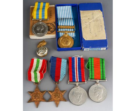 WW2 British &amp; Korean War Medal Group comprising of 1939-45 Star, Italy Star, Defence Medal, War Medal, Korea Medal in box