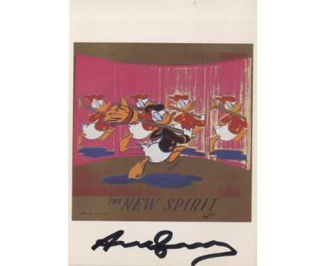 Andy Warhol (American, 1928 - 1987). "The New Spirit (Donald Duck) [announcement]". Color offset lithograph. 1985. Signed in 