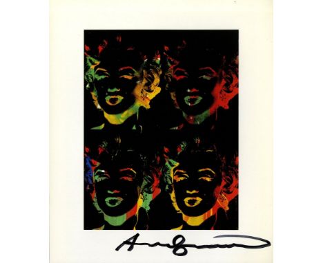 Andy Warhol (American, 1928 - 1987). "Four Multicolored Marilyns #3". Color offset lithograph. 1986. Signed in black felt tip