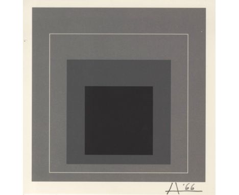 Josef Albers (German/American, 1888 - 1976). "White Line Squares IX-b: Homage to the Square [miniature edition - from: White 