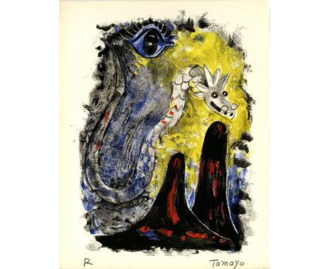 Rufino Tamayo (Mexican, 1899 - 1991). "Ojo y Serpiente". Color lithograph. 1952. Signed in pencil, lower right; editioned low