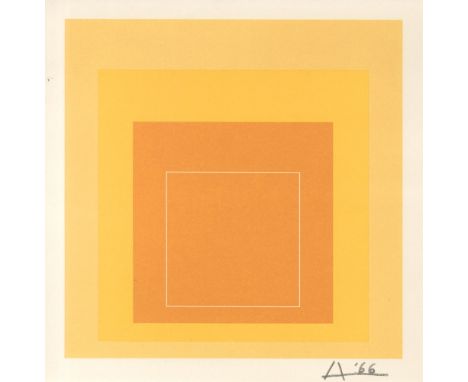 Josef Albers (German/American, 1888 - 1976). "White Line Squares I: Homage to the Square [miniature edition - from: White Lin