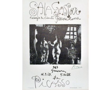 Pablo Picasso (Spanish, 1881 - 1973). "347 Gravures de Picasso [Sala Gaspar]". Original letterpress and offset lithograph. 19