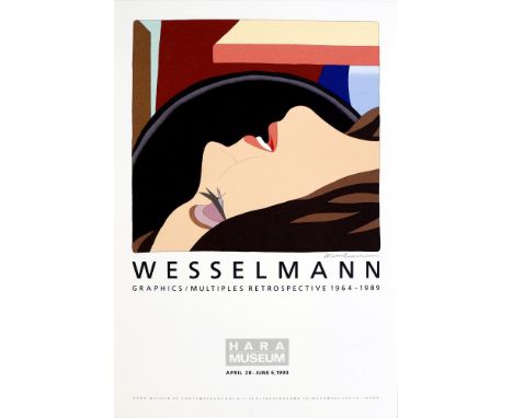 Tom Wesselmann (American, 1931 - 2004). "Wesselmann: Graphics/Multiples Retrospective, 1964-1989". Original color silkscreen 