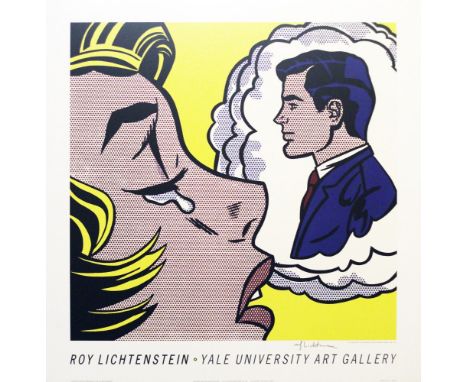 Roy Lichtenstein (American, 1923-1997). "Thinking of Him". Original color silkscreen. 1991. Signed in pencil, lower right. Ed