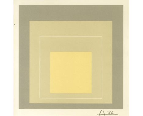 Josef Albers (German/American, 1888 - 1976). "White Line Squares VII: Homage to the Square [miniature edition - from: White L