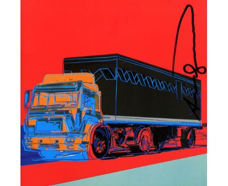Andy Warhol (American, 1928 - 1987). "Truck #3 [announcement card]". Color offset lithograph. 1985. Signed in black marker. E