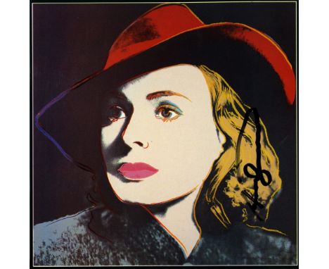 Andy Warhol (American, 1928 - 1987). "Ingrid Bergman: With Hat (06)". Color offset lithograph. 1983. Signed in black felt tip