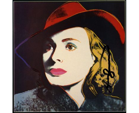 Andy Warhol (American, 1928 - 1987). "Ingrid Bergman: With Hat (06)". Color offset lithograph. 1983. Signed in black felt tip