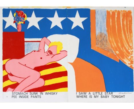 Tom Wesselmann (American, 1931 - 2004). "American Nude". Color lithograph. 1963. Signed in pencil, lower right. Edition of 2,