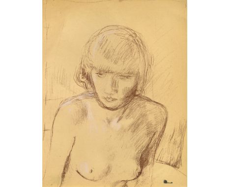 Pierre Bonnard (French, 1867 - 1947). "Etude de nu". Original color lithograph with handcoloring, after the drawing. Printed 