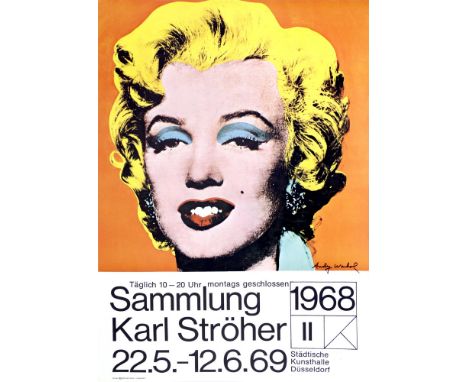 Andy Warhol (American, 1928 - 1987). "Marilyn [Karl Stroher]". Color offset lithograph. 1968. Signed in black marker, lower r