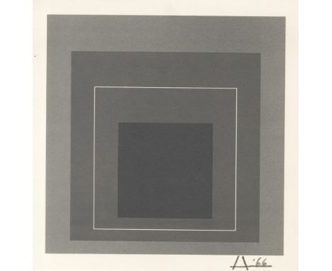 Josef Albers (German/American, 1888 - 1976). "White Line Squares II: Homage to the Square [miniature edition - from: White Li