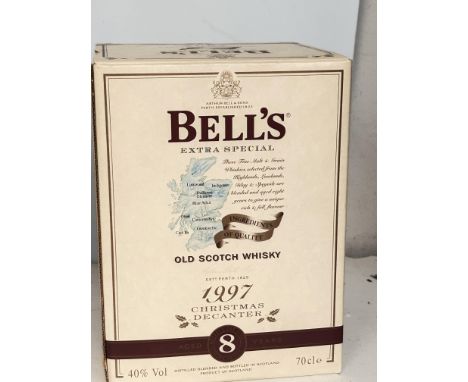 Bells extra special old scotch whisky 1997 Christmas decanter 70cl boxed & unopened