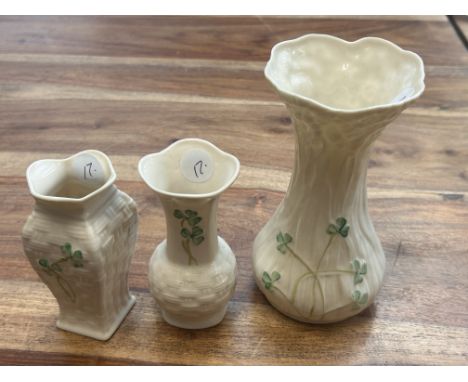 3 Pieces of Belleek pottery 