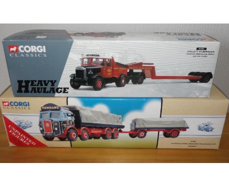 Corgi 2 x 1.50 scale Tennant Atkinson and Trailer and HJallett Silbermann Low LoaderP&P group 2 (£20 for the first item and £