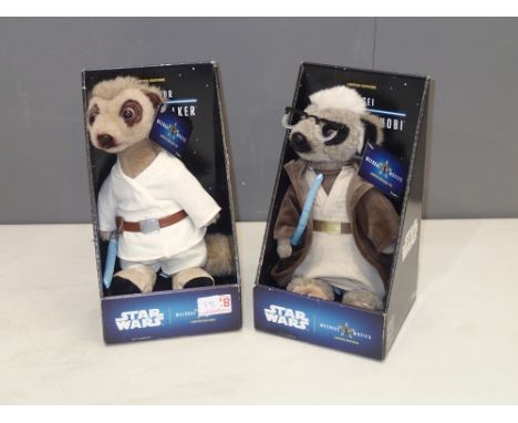 Meerkat Star Wars limited edition soft toys Obi-was-Kenobi and Luke Skywalker boxed with tagsP&P group 2 (£20 for the first i