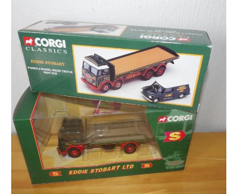 Corgi 1.50 scale 2 Eddie Stobart Foden Flatbed and Bedford TK FlatbedP&P group 2 (£20 for the first item and £2.50 for subseq