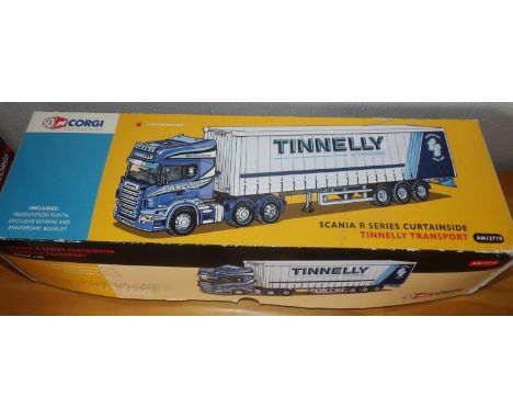 Corgi 1.50 scale Tinnelly Transport Corgi Anniversary Scania R Series CurtainsideP&P group 2 (£20 for the first item and £2.5