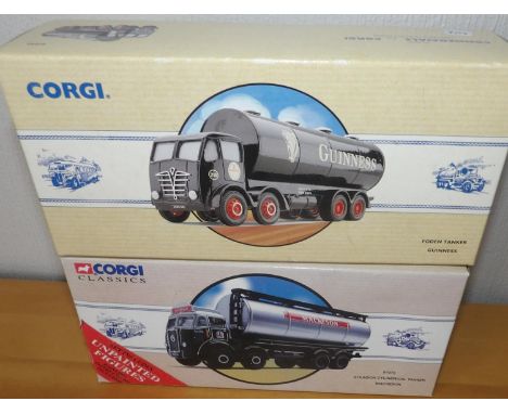 Corgi 2 x 1.50 scale 8 wheel Tankers Guinness Foden Mackeson AtkinsonP&P group 2 (£20 for the first item and £2.50 for subseq