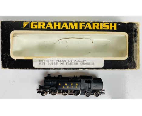 Graham Farish / Kit Built N Gauge BR/LNER Class L3 2-6-4T Steam Loco BoxedP&P group 1 (£16 for the first item and £1.50 for s