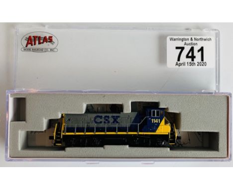 Atlas N Gauge #52206 MP-15DC CSX #1141 Diesel Loco BoxedP&P group 1 (£16 for the first item and £1.50 for subsequent items) 