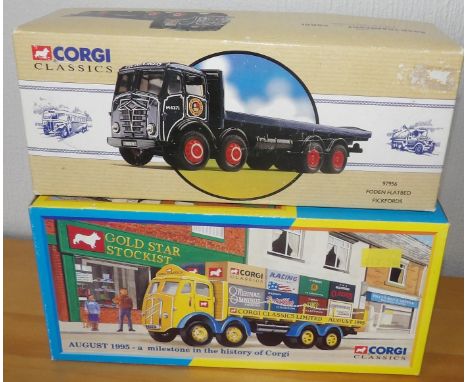 Corgi 2 x 1.50 scale 8 wheel Flatbacks Pickford Foden and ERF with LoadP&P group 2 (£20 for the first item and £2.50 for subs