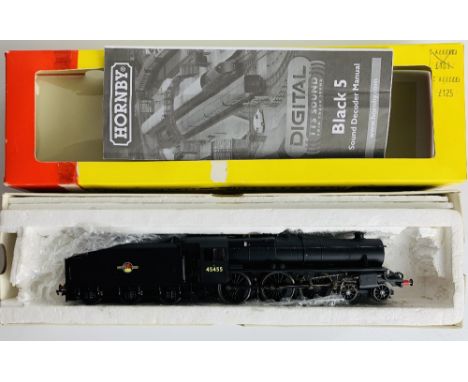 Hornby OO Gauge Class 5MT BR Black 45455 Fitted with DCC Digital TTS Sound Decoder comes with TTS Sound Manual - Contained in