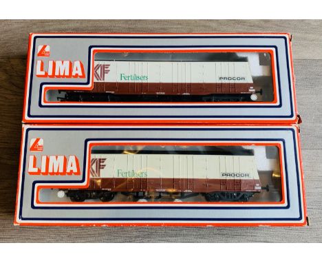 2x Lima OO Gauge Ref: 305661 UKF FERTILISERS Procor Pallet Van Wagon VG/BoxedP&P group 2 (£20 for the first item and £2.50 fo