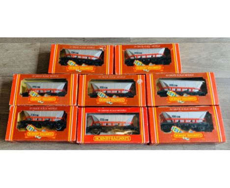 8x Hornby OO Gauge R249/R238 BR MGR Speedlink Railfreight HAA Hopper Wagons - All BoxedP&P group 2 (£20 for the first item an