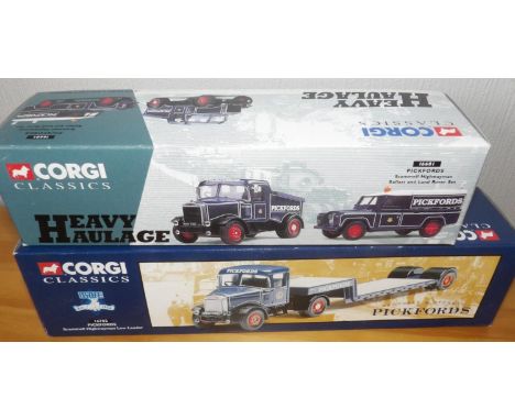 Corgi 1.50 scale 2 Pickfords Lowloader and Highwayman with Land RoverP&P group 2 (£20 for the first item and £2.50 for subseq